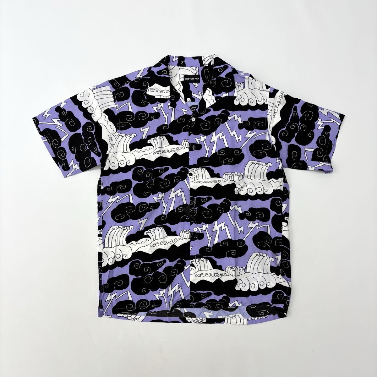 2025 COTTON PAN コットンパン Chank 雲 半袖 レーヨン シャツ SHIRT PURPLE パープル サイズ 2 定価31 900円 712 0040