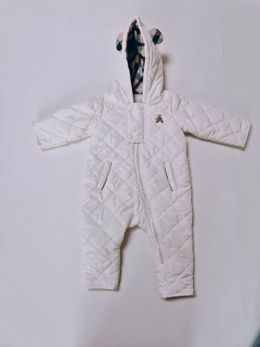 DAKS ベイビー 軽量ダウン クマ キルティング 赤ちゃん 宇宙服 アイボリー 90