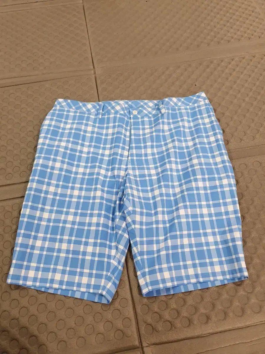 タイトリスト CHECK パータン ハーフパンツ ブルー 白