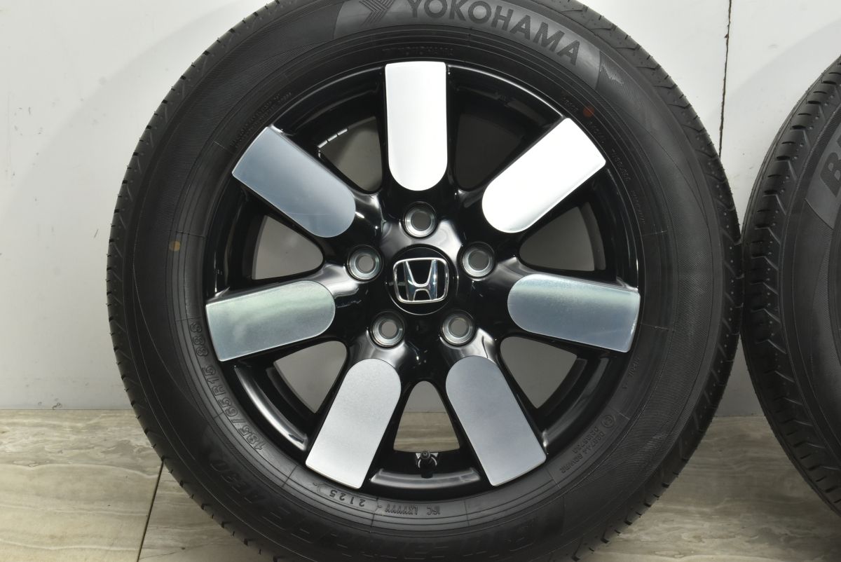  新車外し ホンダ GT 7 フリード AIR EX 15 in 6 J 50 PCD 114 3 ヨコハマ ブルーアースFE AE 30 185 65 R 25年製 納車外し 15インチ タイヤ ホイールセット