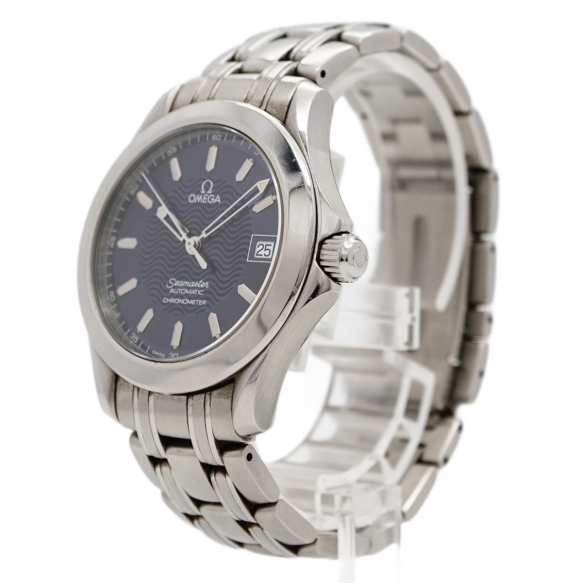 5 wwp 0021 オメガ シーマスター 2501 81 青文字盤 腕時計 メンズ