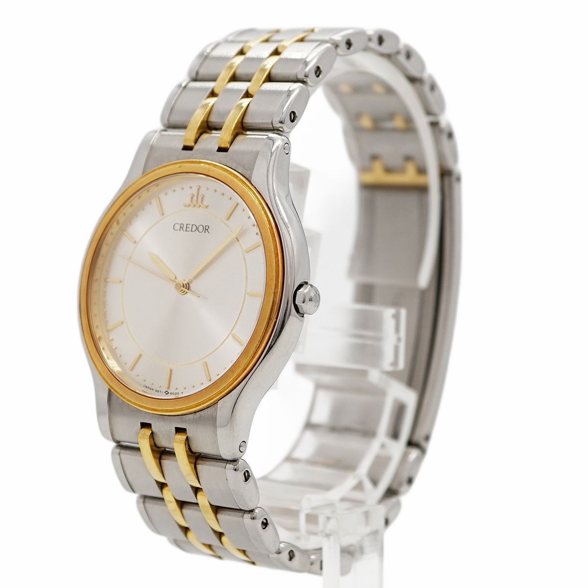 5 wwp 0029 セイコー クレドール 9571-6020 シルバー文字盤 腕時計 ボーイズ