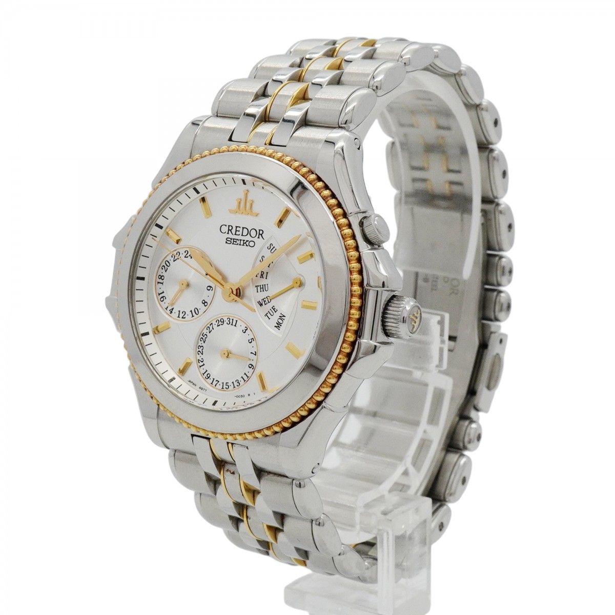 5 wwp 0055 セイコー クレドール 4 S 77 0 A 30 シルバー文字盤 腕時計 メンズ