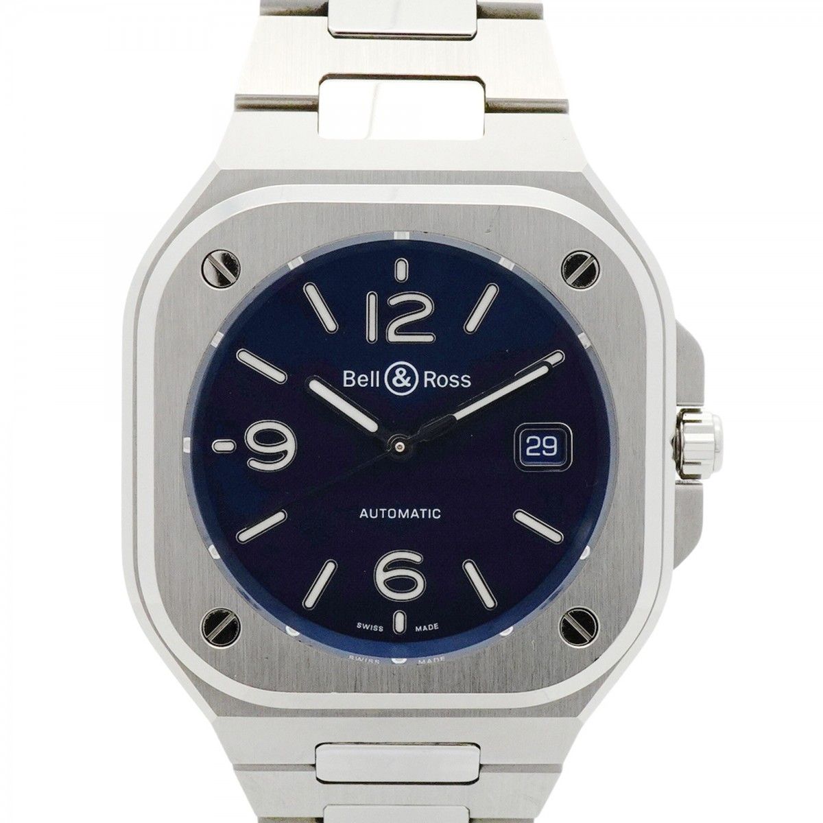 5 wwp 0057 ベル-ロス ブルースティール BR 05 A-BLU-ST SST 青文字盤 腕時計 メンズ