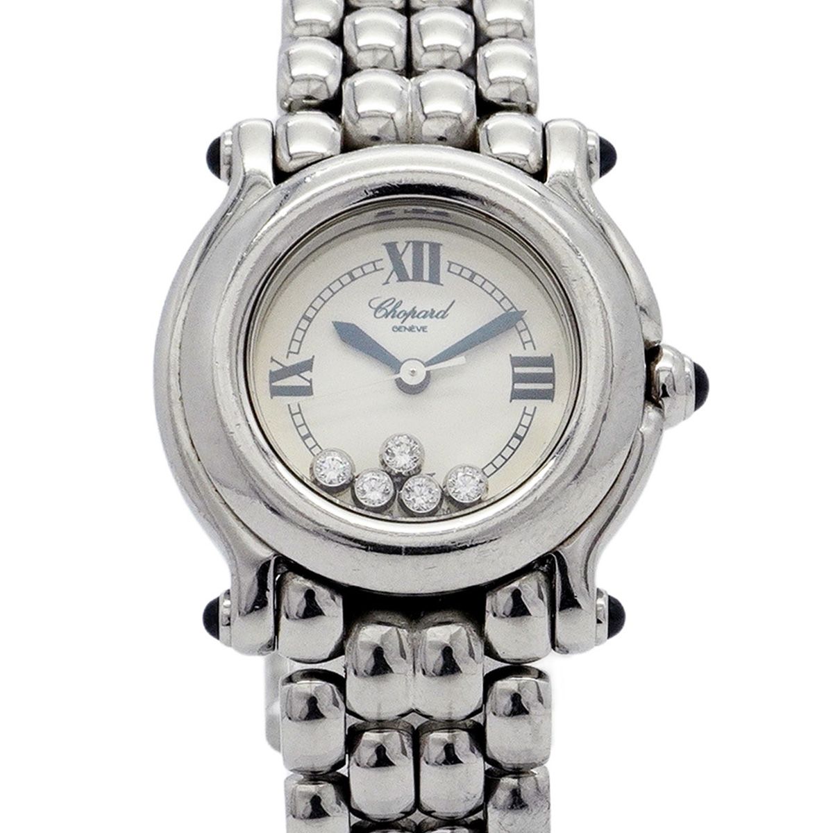 5 wwp 0078 ショパール ハッピースポーツ 27 8250 23 白文字盤 腕時計 レディース