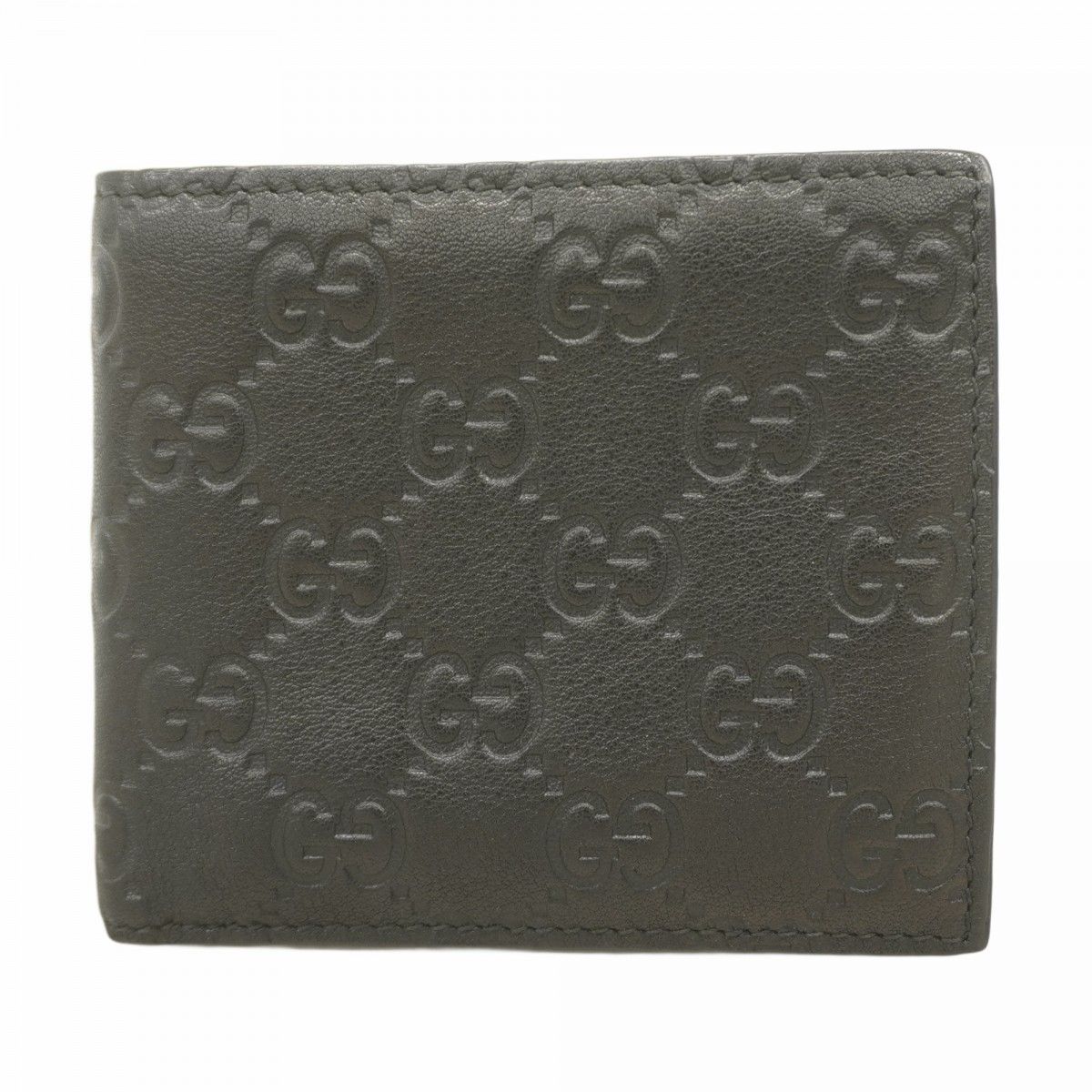 5 pa 1106 グッチ 財布 グッチシマ 146223 レザー ブラック シルバー金具 メンズ