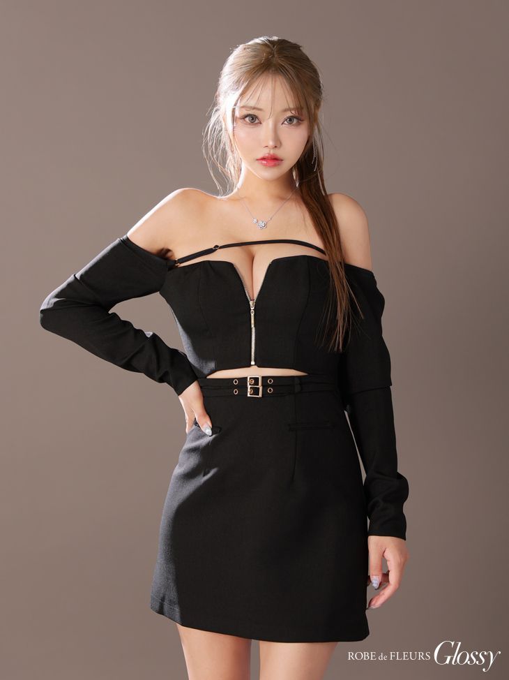 ブラック [GL3576-GY-2507] 【ROBE de FLEURS Glossy/ローブドフルール