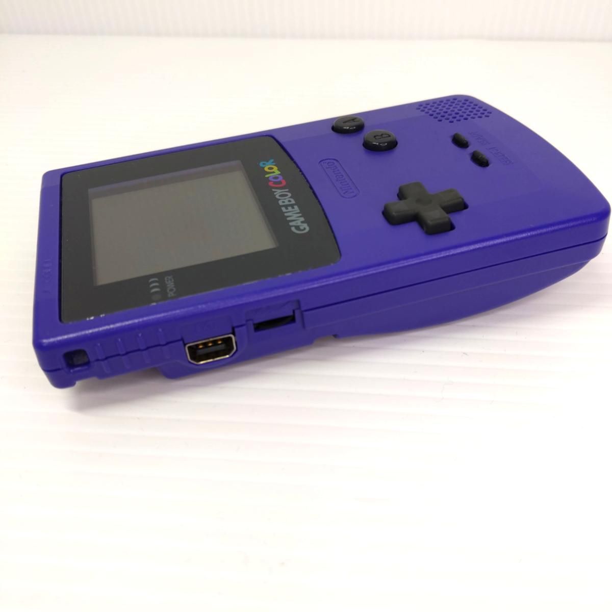 Nintendo ゲームボーイカラー 本体　カセット2つ付 中古品】任天堂 ゲームボーイカラー カセット2つセット ネイビー〇YR