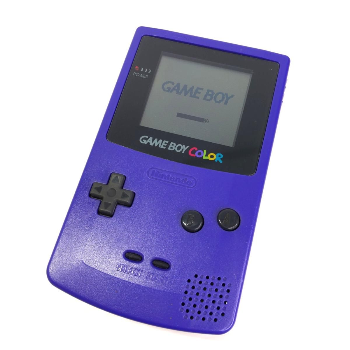 中古品】任天堂 ゲームボーイカラー カセット2つセット ネイビー〇YR