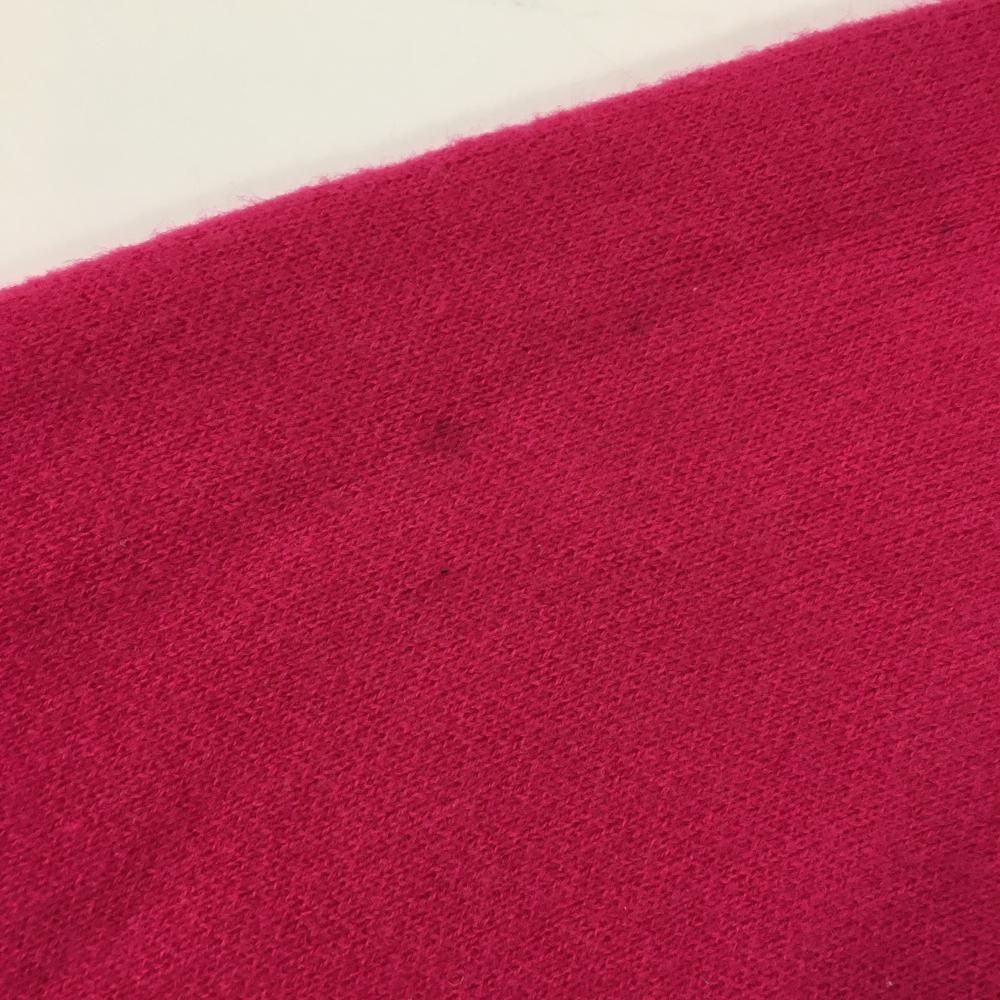 美品】パーリーゲイツ ニットワンピース ピンク×ネイビー フード付