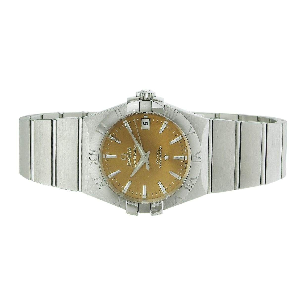 保証書付 オメガ コンステレーション 123 10 35 20 001 SS ブラウン 自動巻き メンズ アラモード