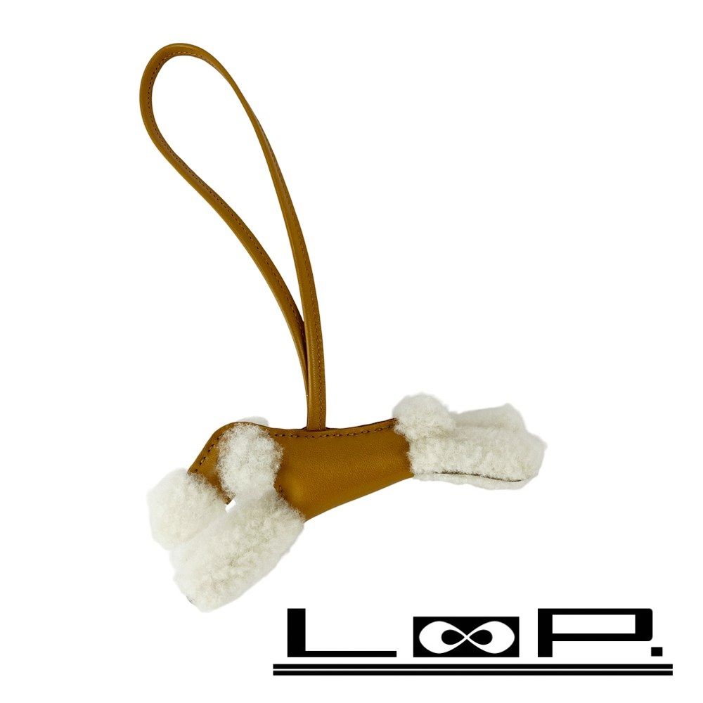 エルメス バディチャーム アニョーミロ キーホルダー 犬 プードル ムートン セサミ Z刻 箱 495144 10