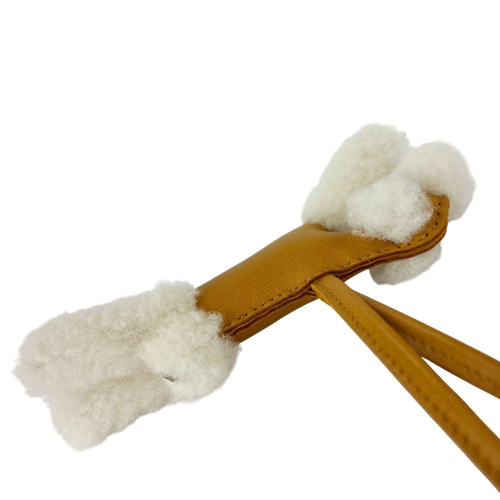  エルメス バディチャーム アニョーミロ キーホルダー 犬 プードル ムートン セサミ Z刻 箱 495144 10 キーホルダー キーリング 小物