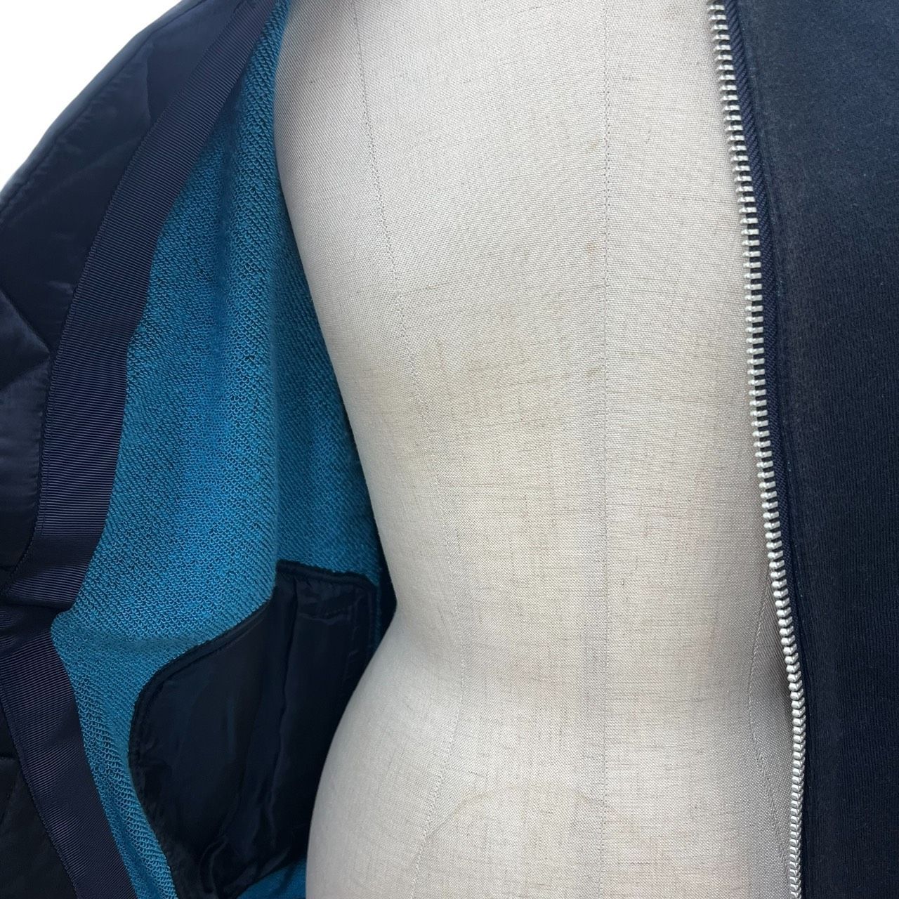 Sacai サカイ MA-1 ジップアップブルゾン ネイビー 13-00392 - メルカリ