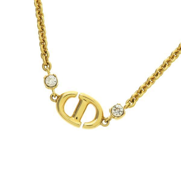 クリスチャン ディオール CD NAVY ネックレス N 1823 Aランク