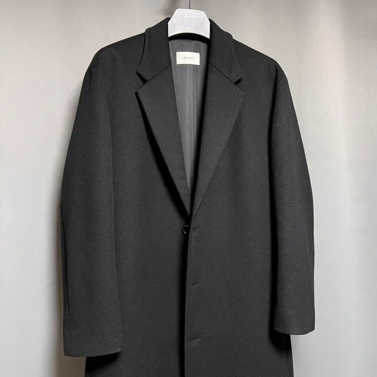 INSILENCE ブラックロングコート INSILENCE インサイレンス ウールカシミア Single ロング コート