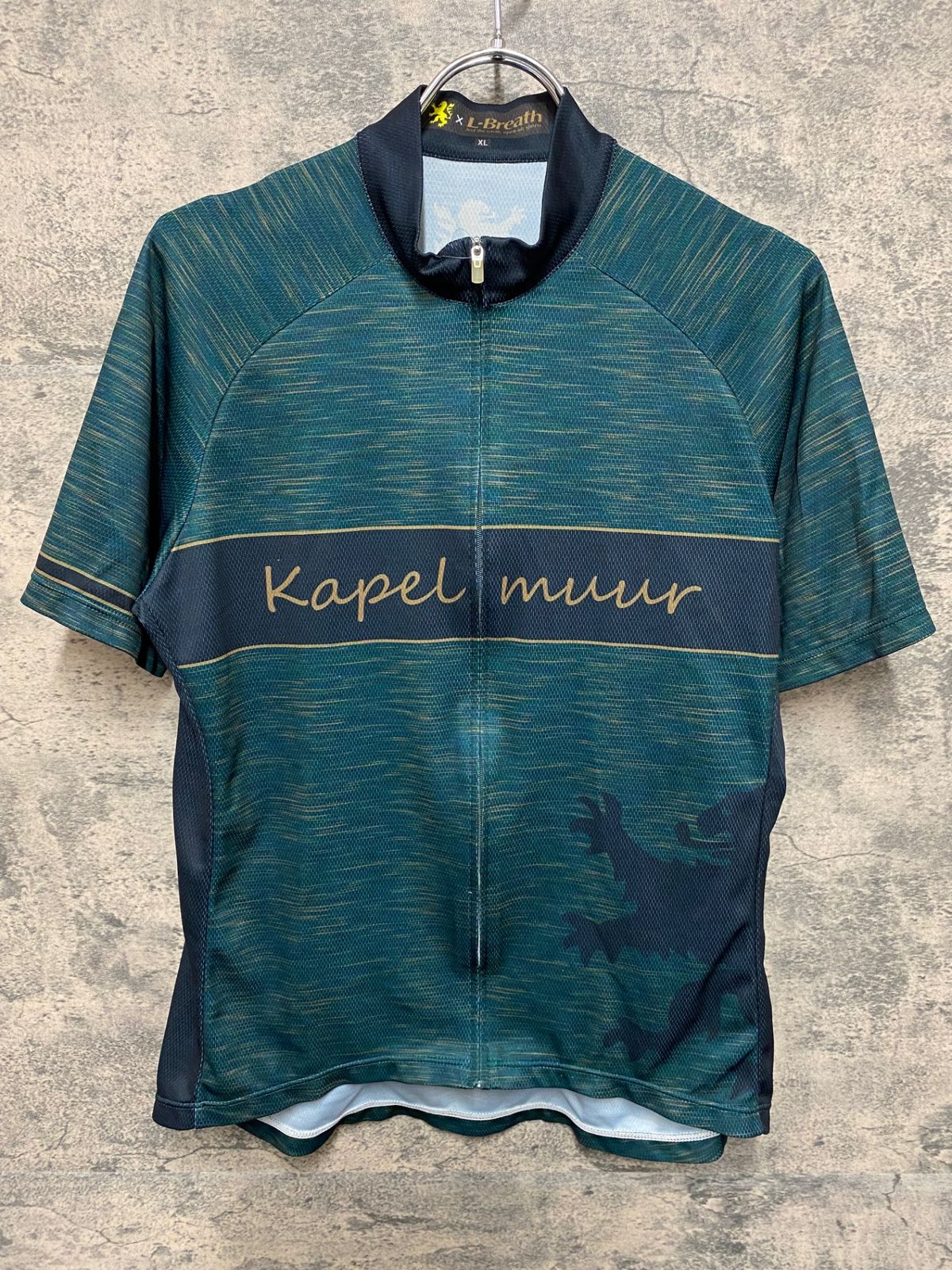 JR107 カペルミュール KAPELMUUR × L-Breath 半袖 サイクルジャージ 緑 XL