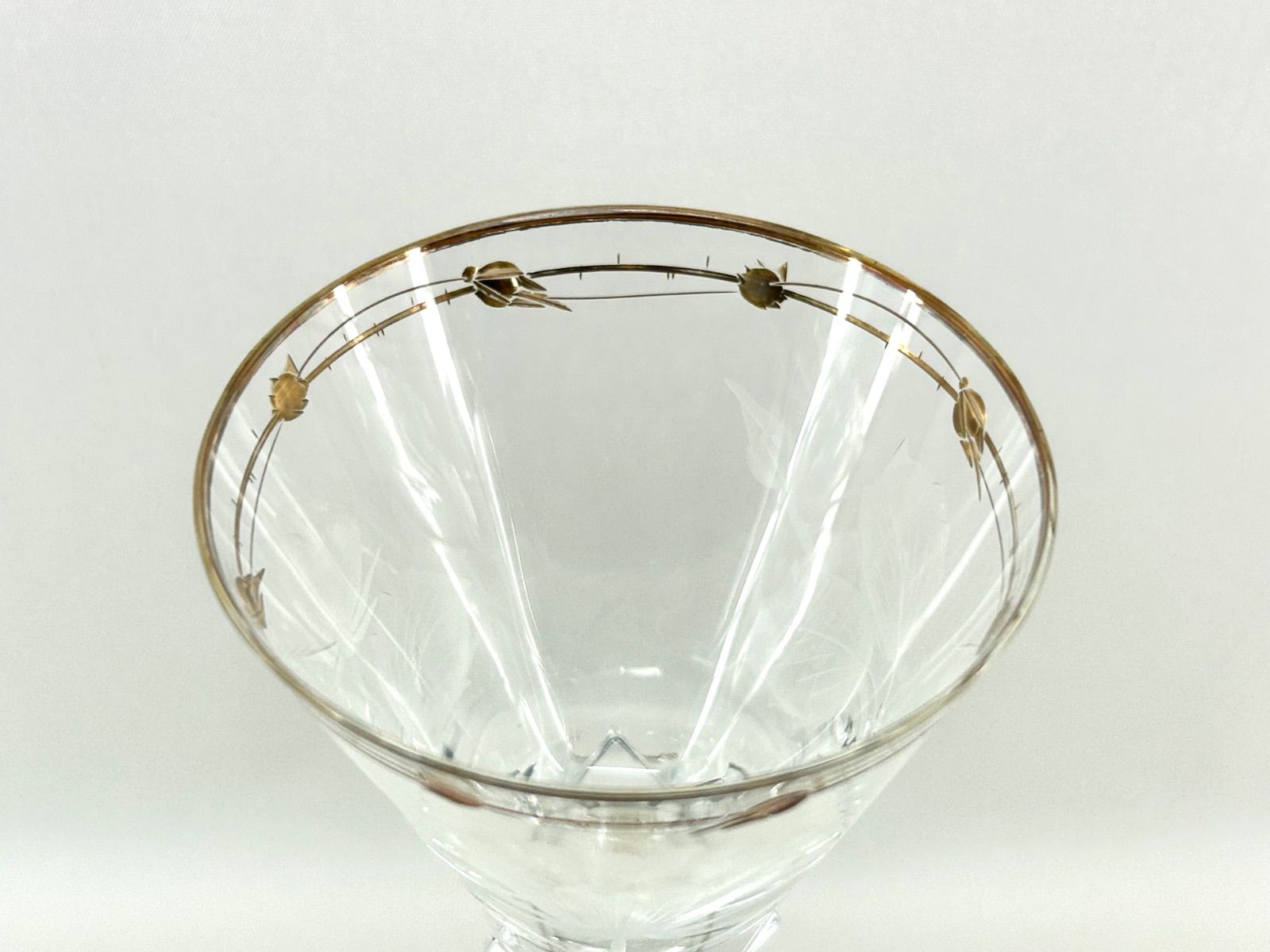  モーゼル 金彩ワイングラス 高さ21 cm ワイングラス アルコールグラス