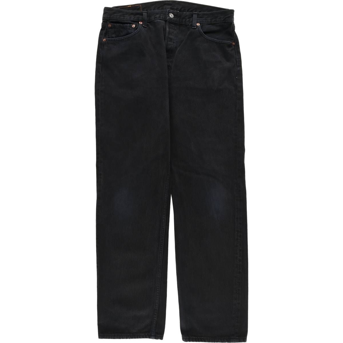 古着 00年代 リーバイス Levi's 501 ユーロモデル ブラックデニム ストレートデニムパンツ メンズw35相当/evb032807