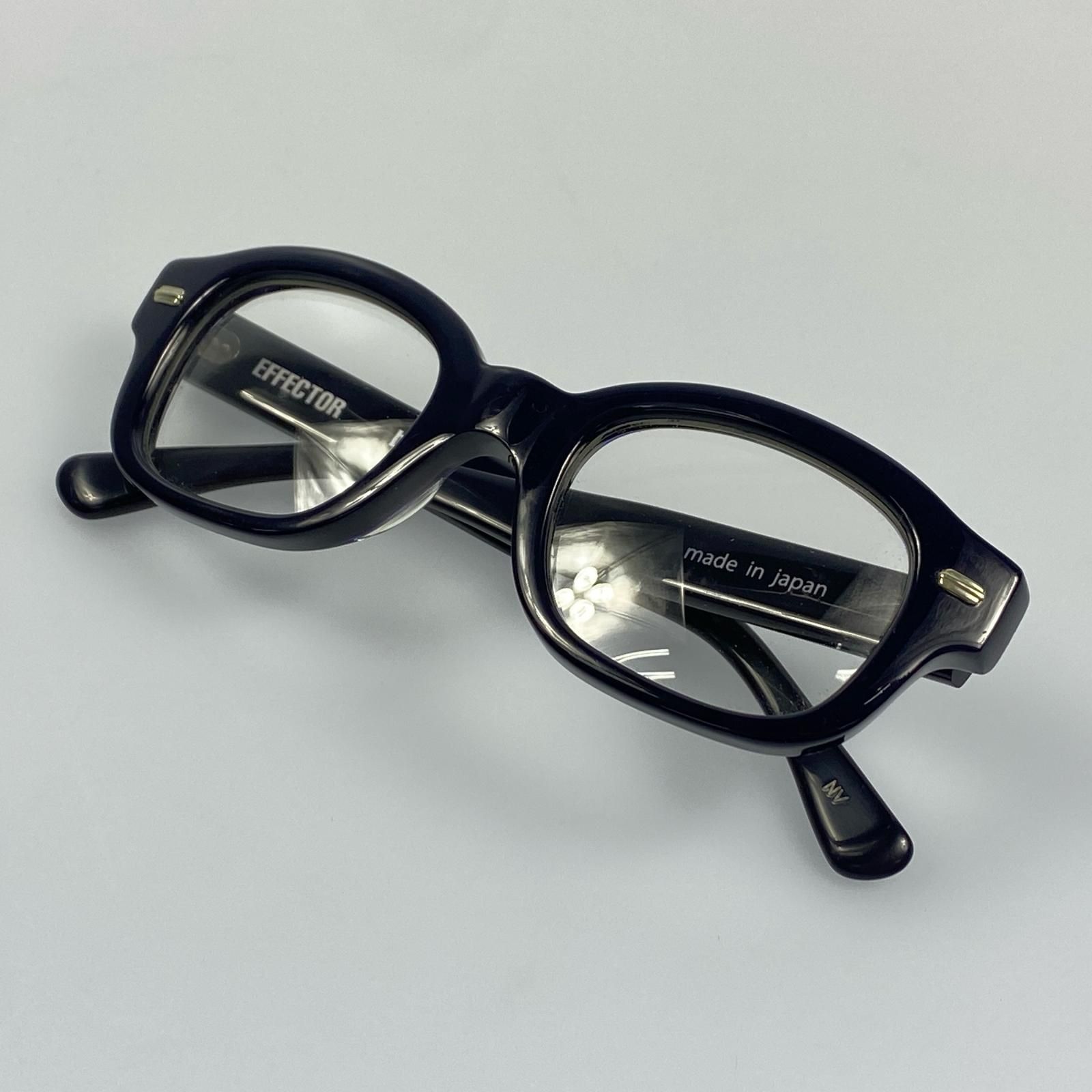 | エフェクター メガネ BORDER 伊達メガネ ネイビー 116