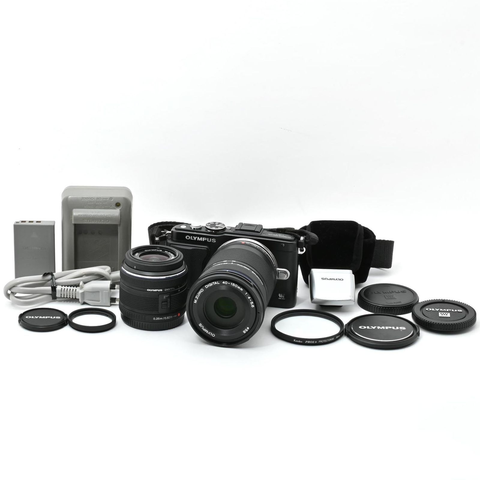 1054 OLYMPUS ミラーレス一眼 PEN Lite E PL 5 ダブルズームキット ブラック DZKIT BLK