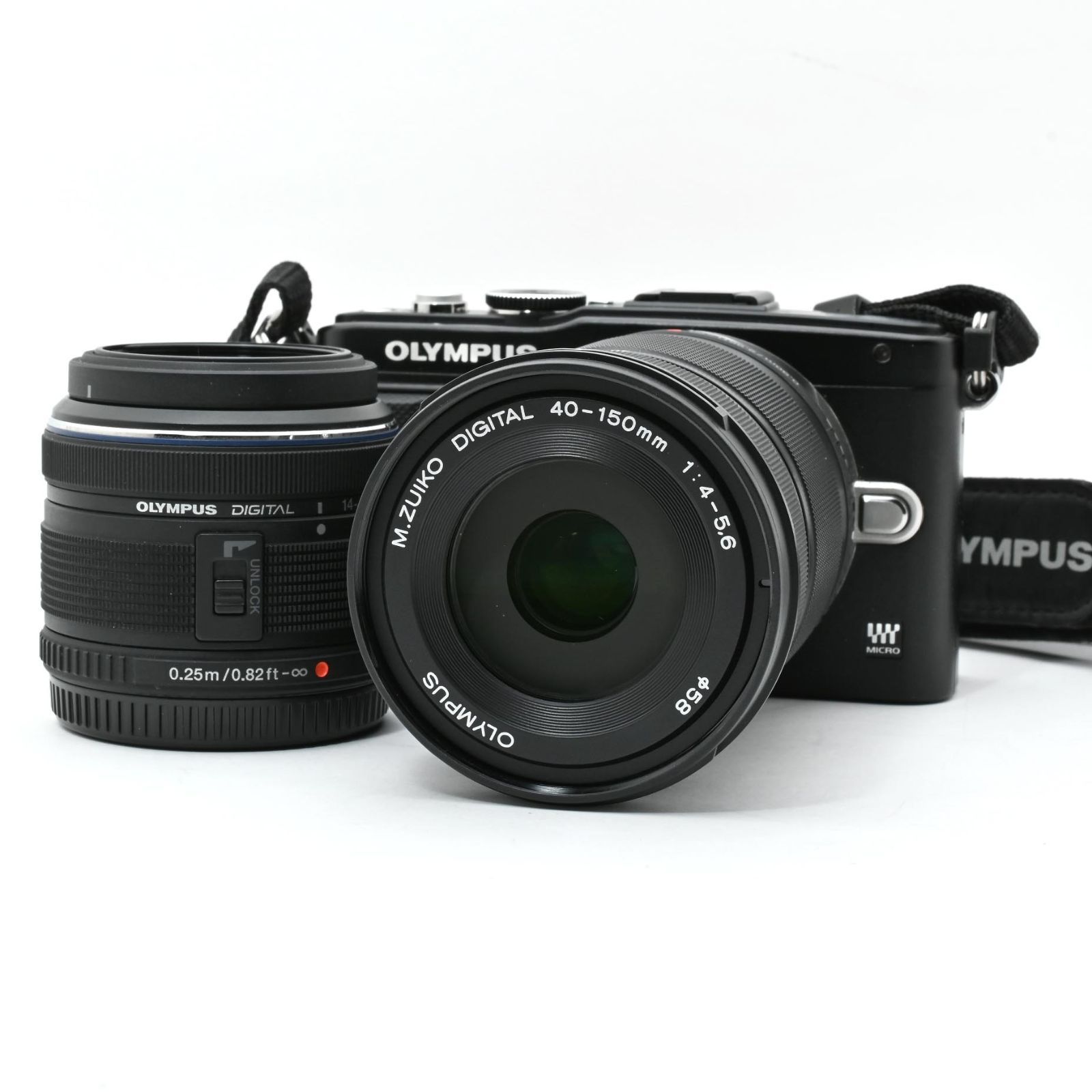 1054 OLYMPUS ミラーレス一眼 PEN Lite E PL 5 ダブルズームキット ブラック DZKIT BLK