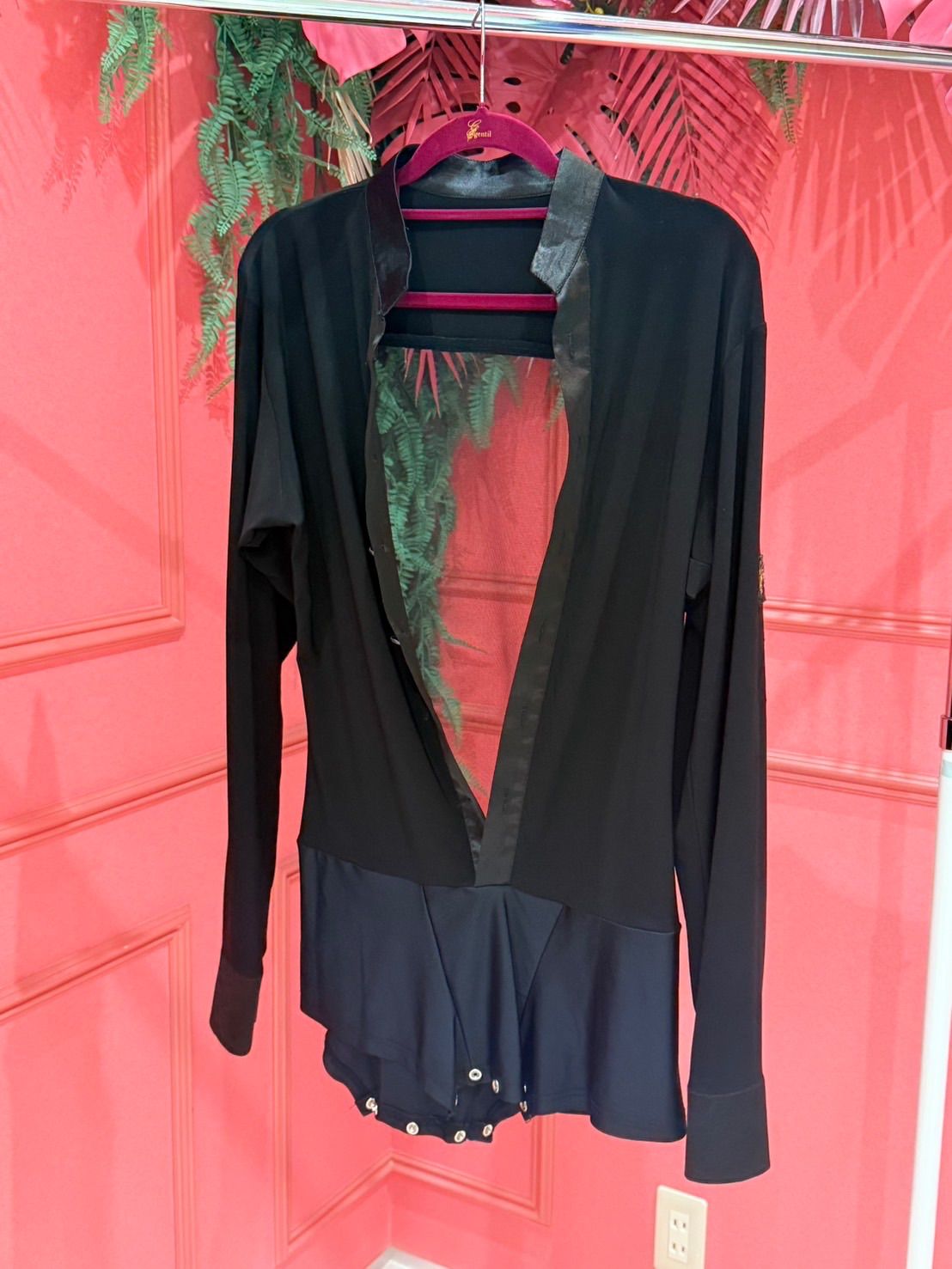 gentil ジャンティ HOMME 社交ダンス ウェア メンズ シャツ ブラック