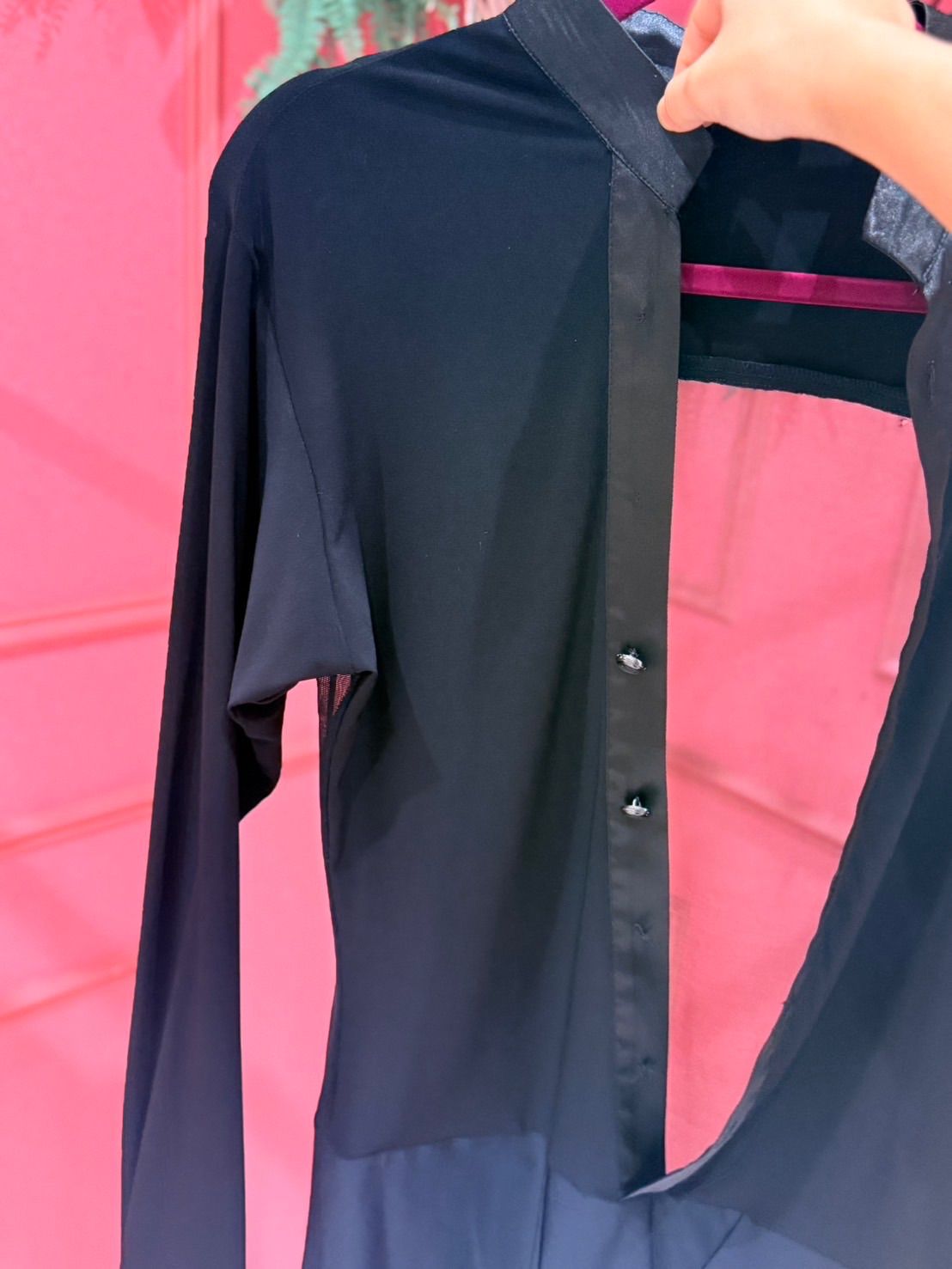 gentil ジャンティ HOMME 社交ダンス ウェア メンズ シャツ ブラック