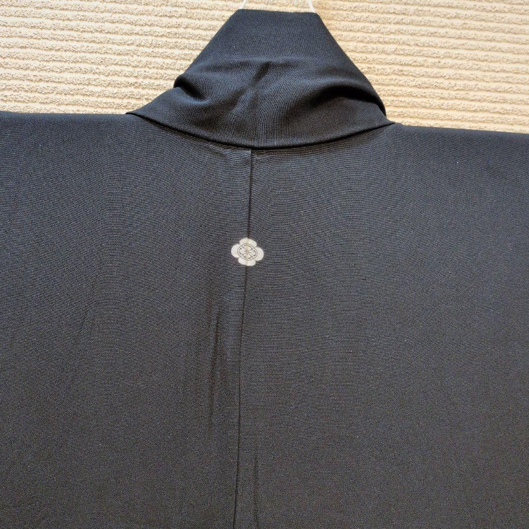 TWA01.ブランド後藤久美子 正絹黒留袖 駒刺繍花車文 暈し染め金彩逸品