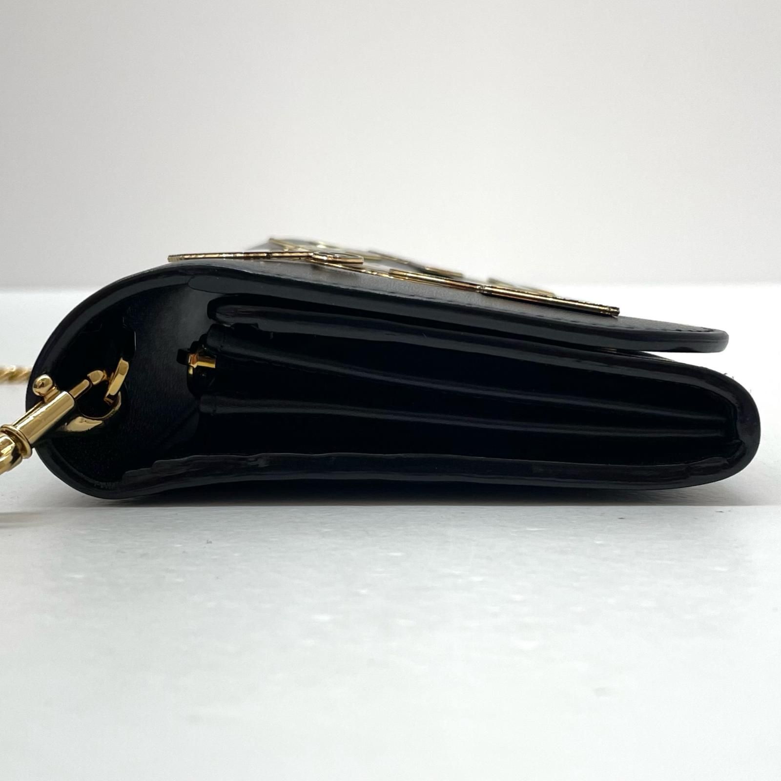 MOSCHINO オファー | モスキーノ チェーンウォレット 長財布 ブラック