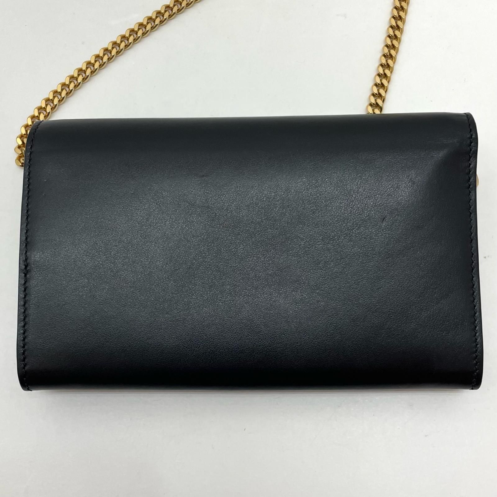 MOSCHINO オファー | モスキーノ チェーンウォレット 長財布 ブラック