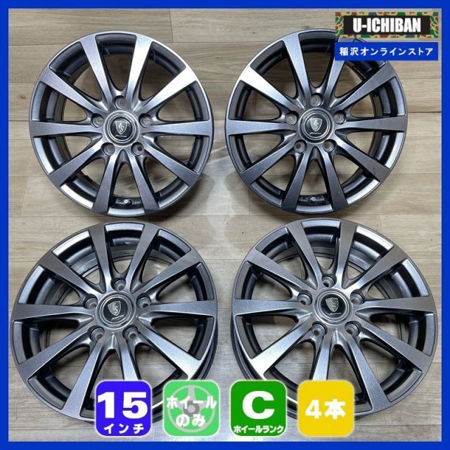 80系ノア ヴォクシー エスクァイア フリード 等 ユーロスピードG 10 6 15 50 5 H 114 3 15インチ ホイール 4本セット 009