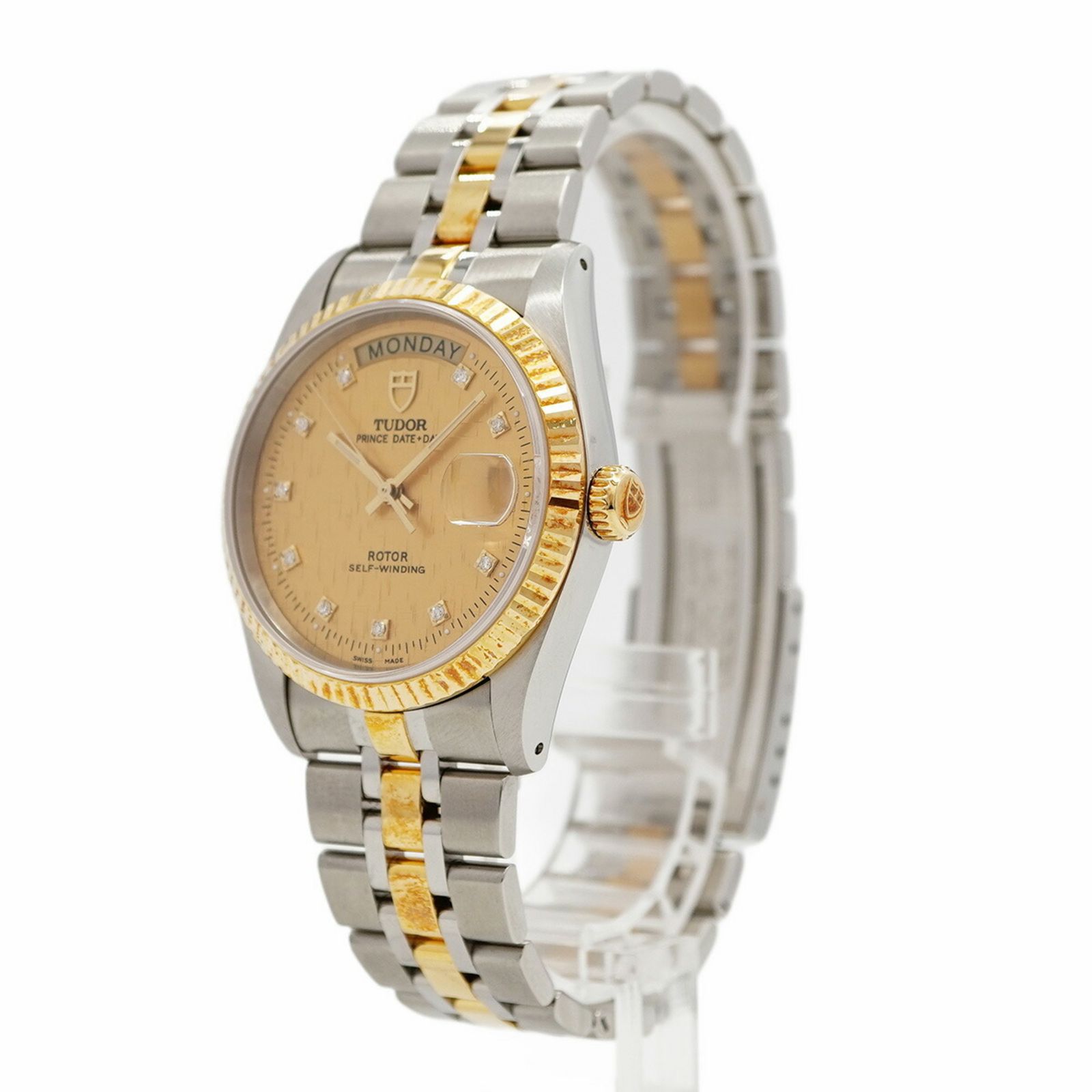 チュードル プリンス デイトデイ 76213 ゴールド文字盤腕時計 メンズ 家庭洗濯可 自動巻き時計 腕時計(アナログ)
