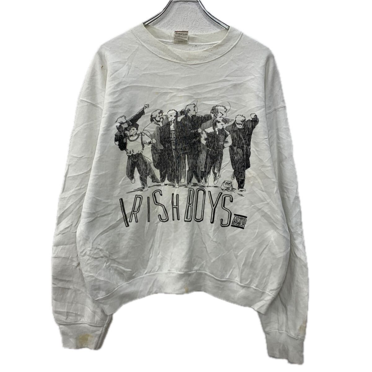 USA製 FRUIT OF THE LOOM プリントスウェット トレーナー XL ホワイト