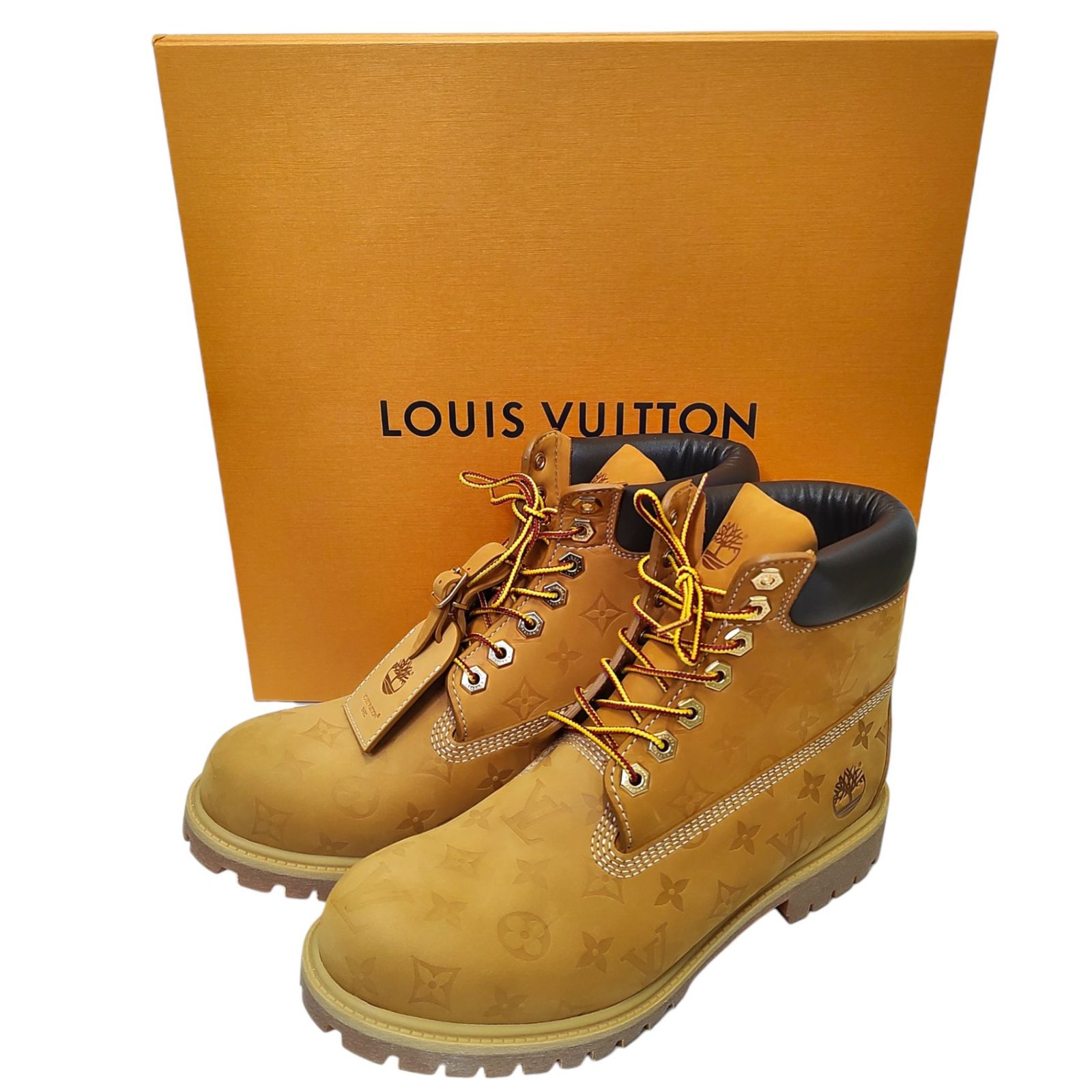 LOUIS VUITTON ルイ ヴィトン Timberland 24 AW モノグラム総柄 アンクルブーツ 9 5 ブラウン系 メンズ