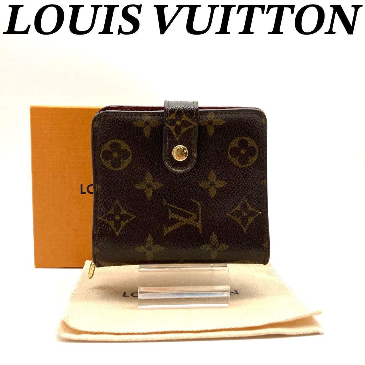 ルイヴィトン モノグラム コンパクトジップ ブラウン 二つ折り財布 71209 ルイヴィトン 二つ折り財布 モノグラム コンパクトジップ ブラウン 71209