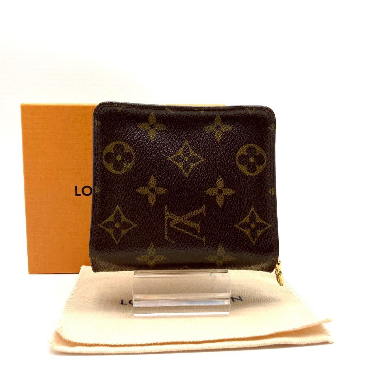 ルイヴィトン モノグラム コンパクトジップ ブラウン 二つ折り財布 71209 ルイヴィトン モノグラム コンパクトジップ ブラウン 二つ折り財布