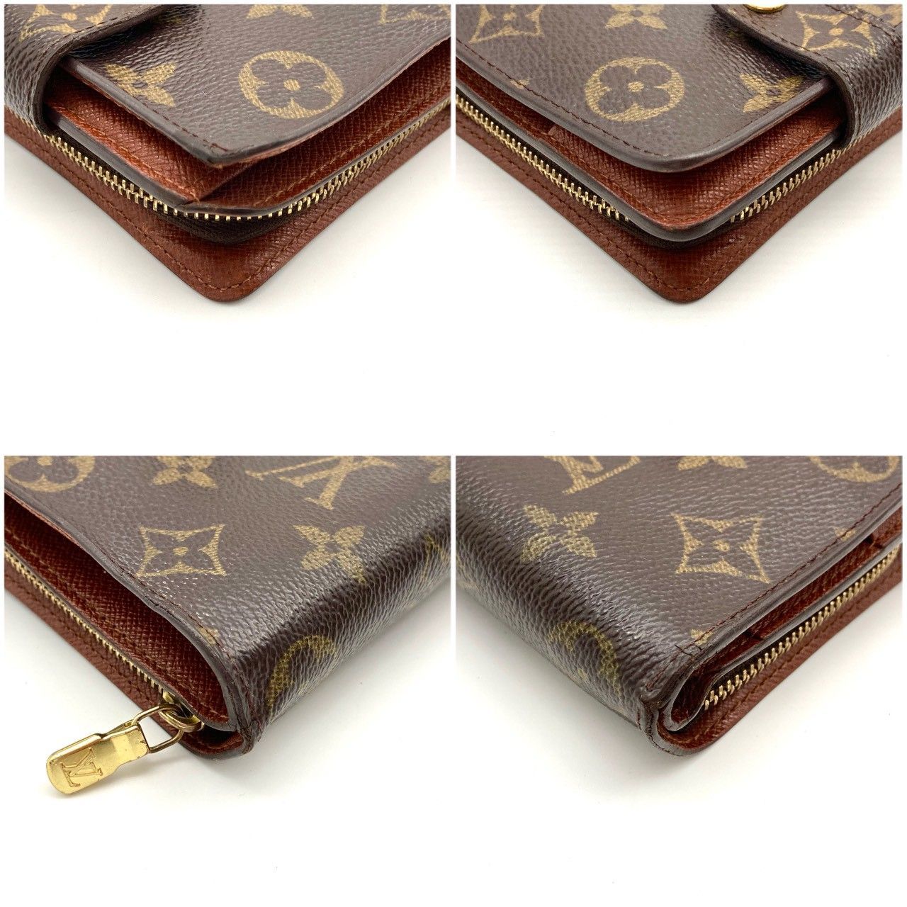 ルイヴィトン モノグラム コンパクトジップ ブラウン 二つ折り財布 71209 ルイヴィトン モノグラム コンパクトジップ ブラウン 二つ折り財布