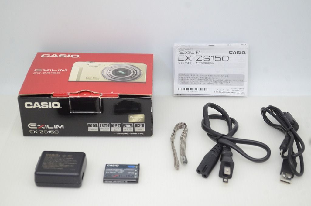 美品 CASIO カシオ EXILIM EX-ZS150 オンライン コンパクトデジタル
