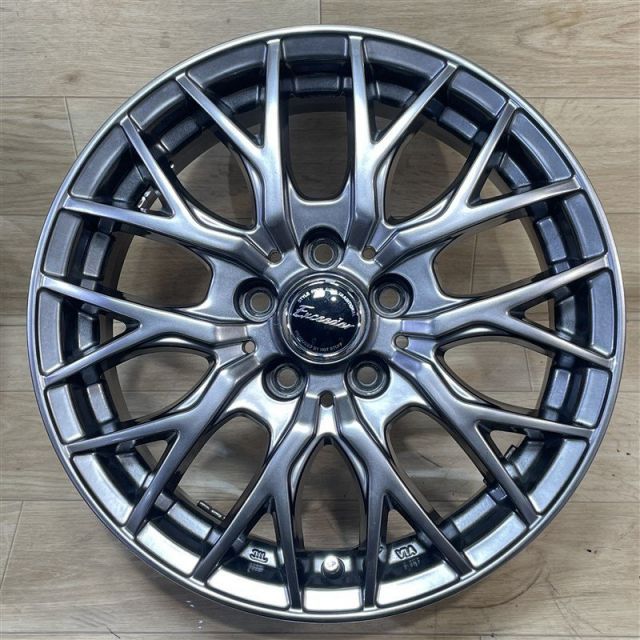 プリウス カローラスポーツ カローラツーリング 等 エクシーダ 6 15 43 5 H 100 15インチ ホイール 4本セット 009