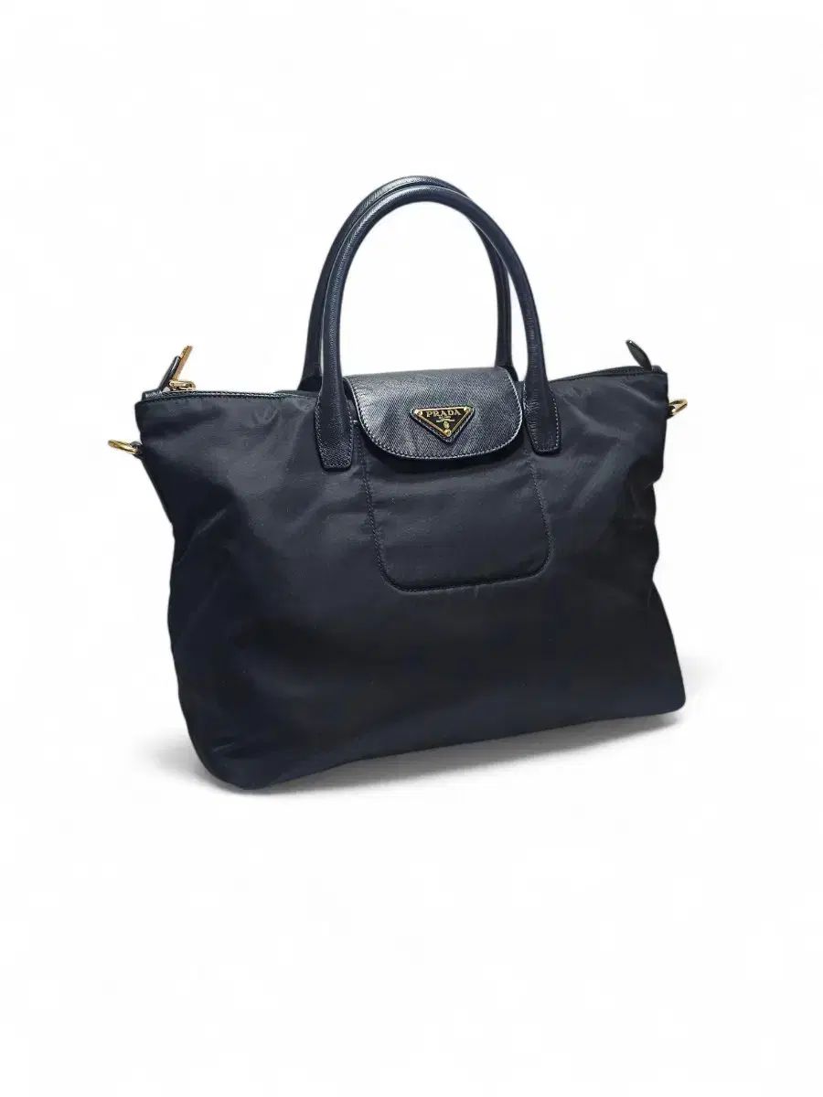 最高 PRADA プラダ サフィアーノ リナイロン トートバッグ ブラック