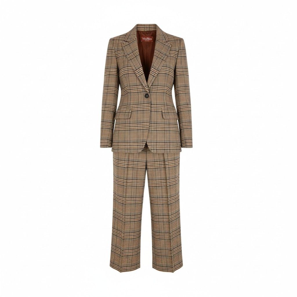 52L9 【美品】MaxMara マックスマーラ パンツセットアップ テーラード