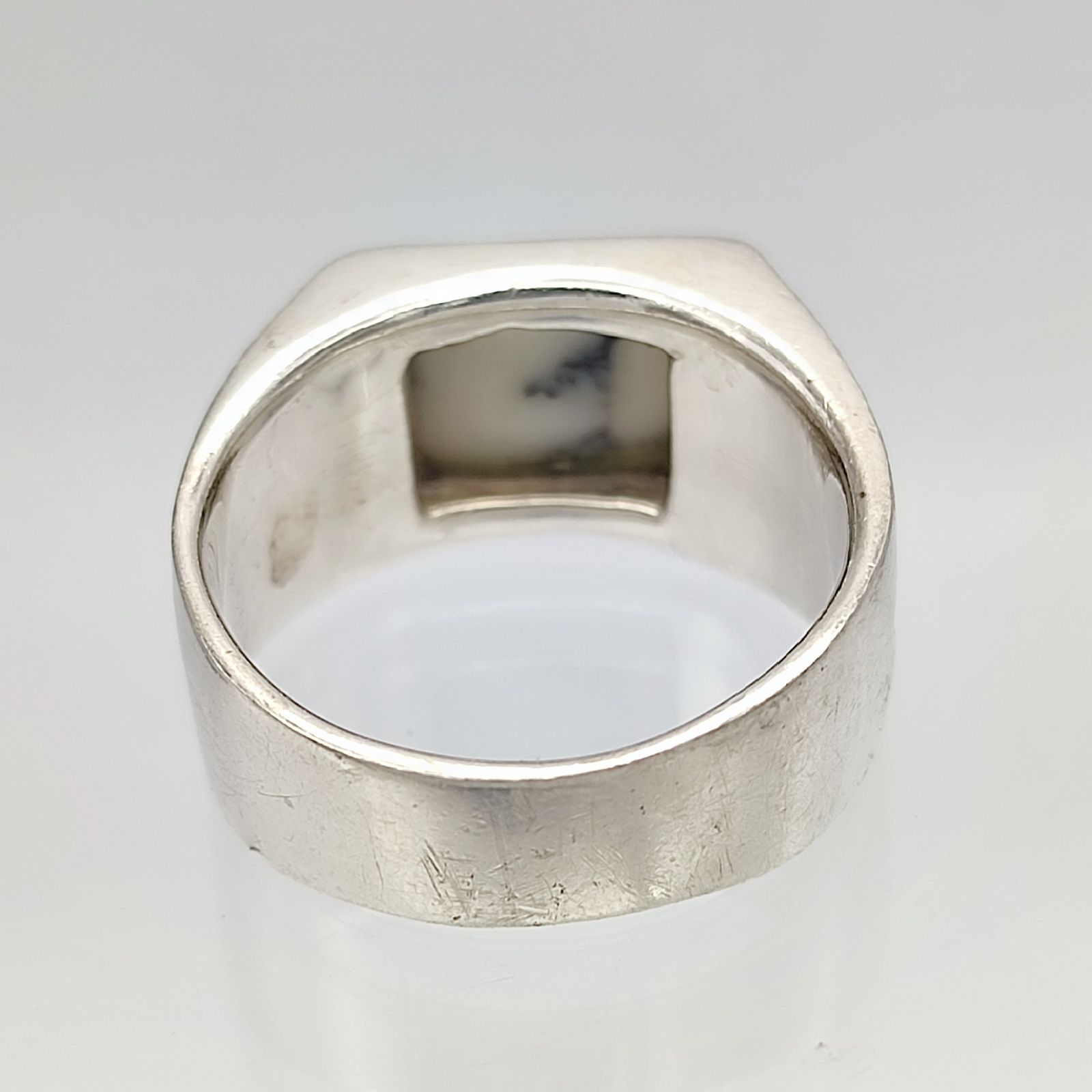 インディアンジュエリー ホワイトバッファロースクエアリング SILVER 