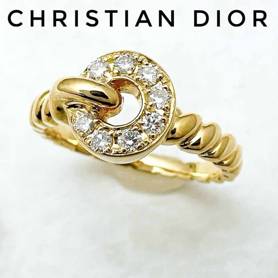 美品🌟Christian Dior ダイヤモンド イエローゴールド リング 48 約8号