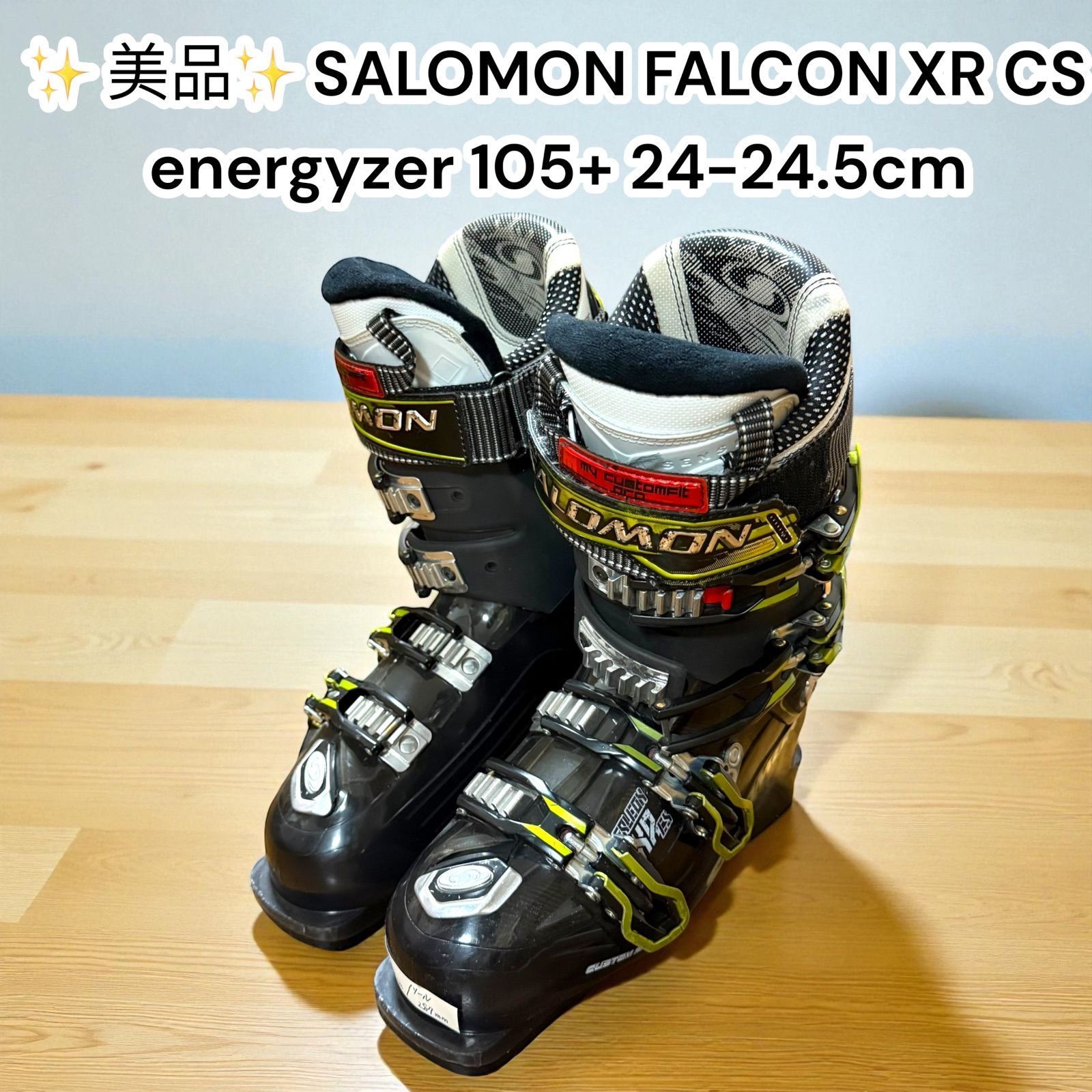 美品】SALOMON FALCON XR CS energyzer 105+ 24-24.5cm スキーブーツ