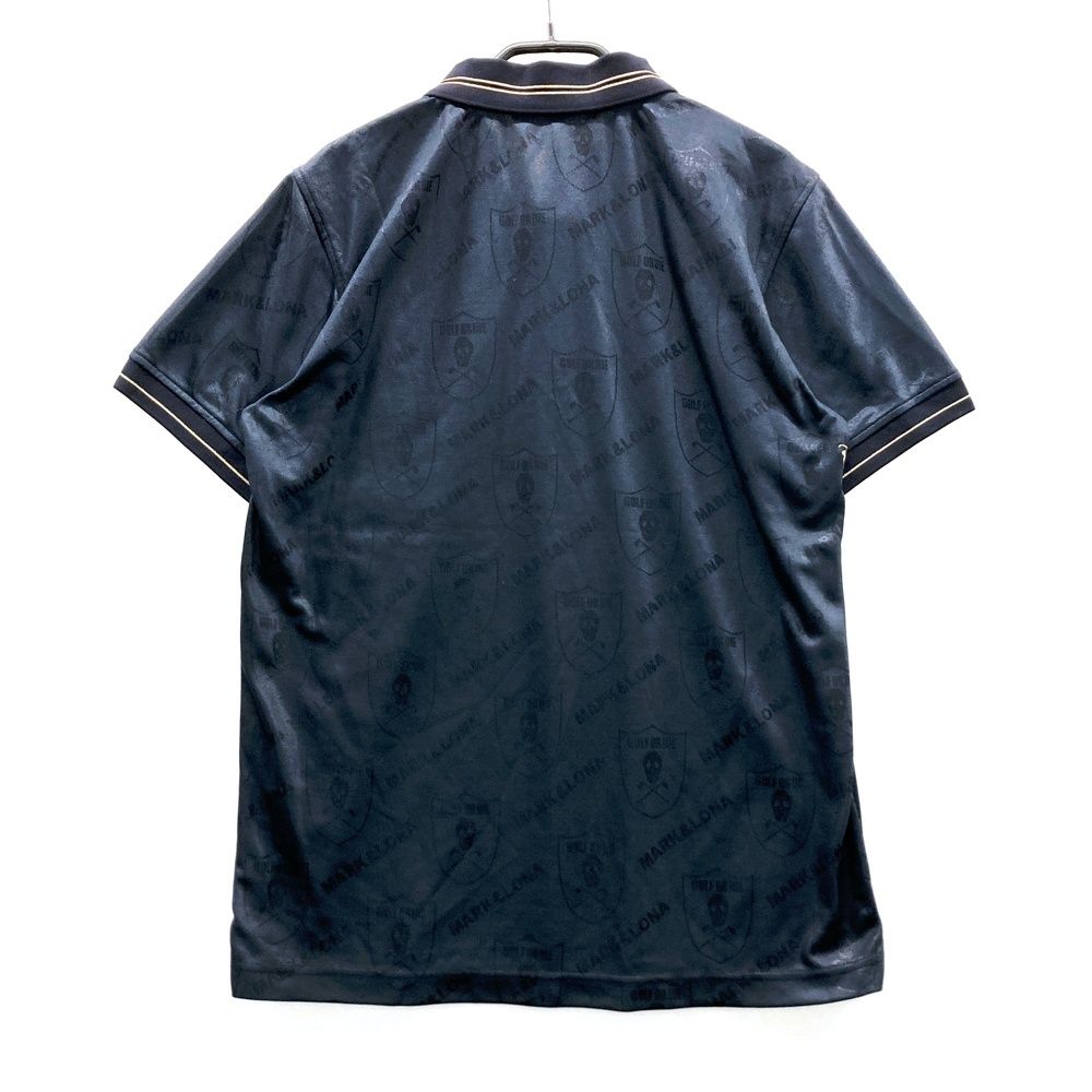 サイズ：46 MARK&LONA マークアンドロナ 半袖ポロシャツ スカル 総柄