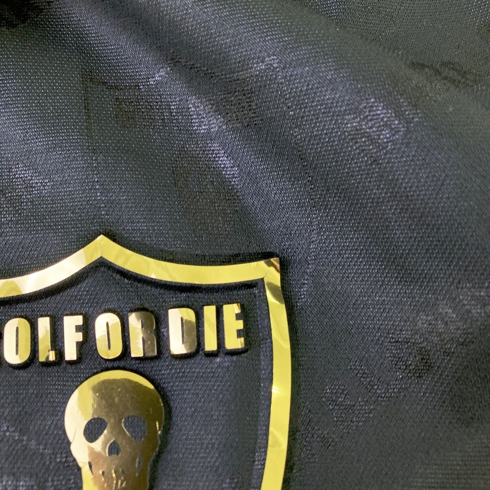 サイズ：46 MARK&LONA マークアンドロナ 半袖ポロシャツ スカル 総柄