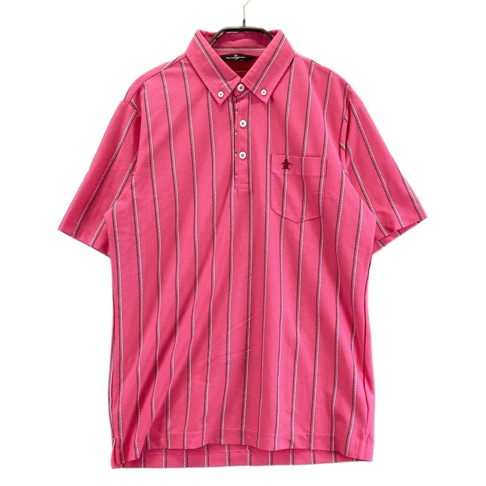 サイズ：M MUNSING WEAR マンシングウェア 半袖ポロシャツ ボタン