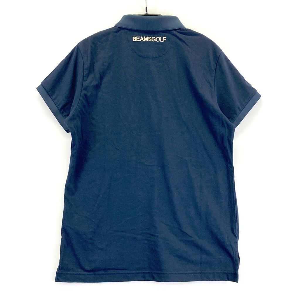 サイズ：M BEAMS GOLF ビームスゴルフ 半袖ポロシャツ ネイビー系