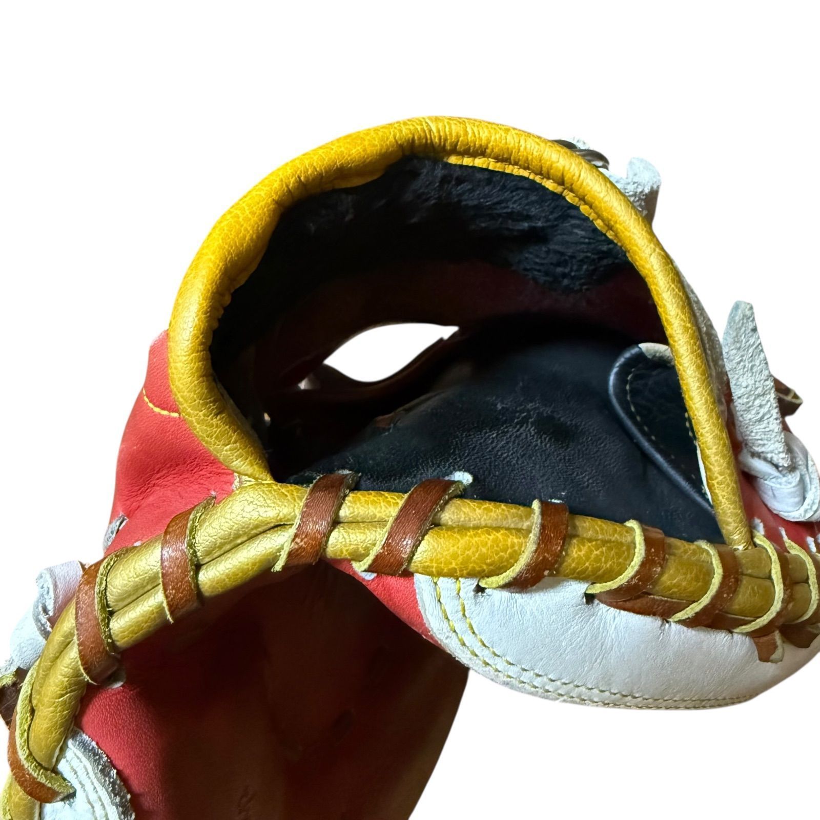 中古】ザナックス キャッチャーミット 一般軟式 XANAX レッド ブラック